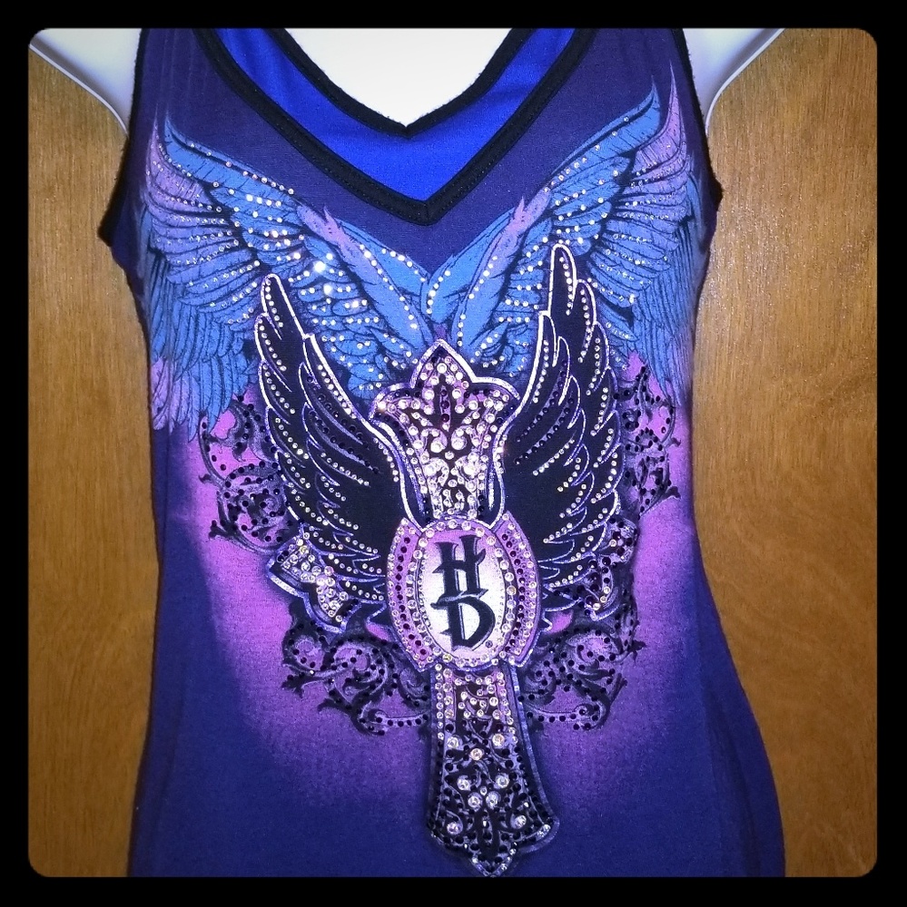 Harley Davidson Strappy Tank Sz L fits S to M